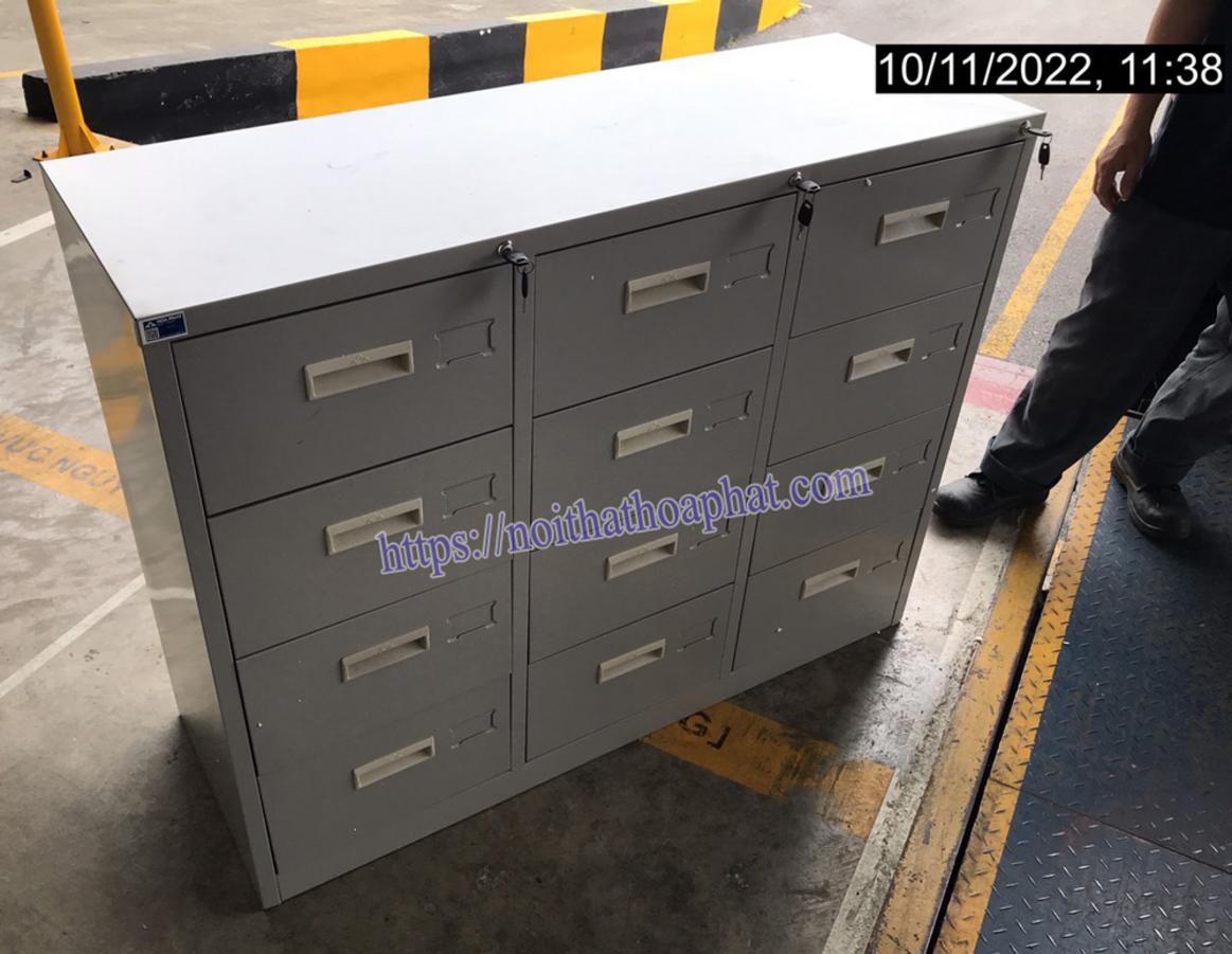Các ưu điểm chi tiết tủ TU118-12D với biểu tượng khóa dàn ray trượt sắt sơn tĩnh điện và hình ảnh ghép nối