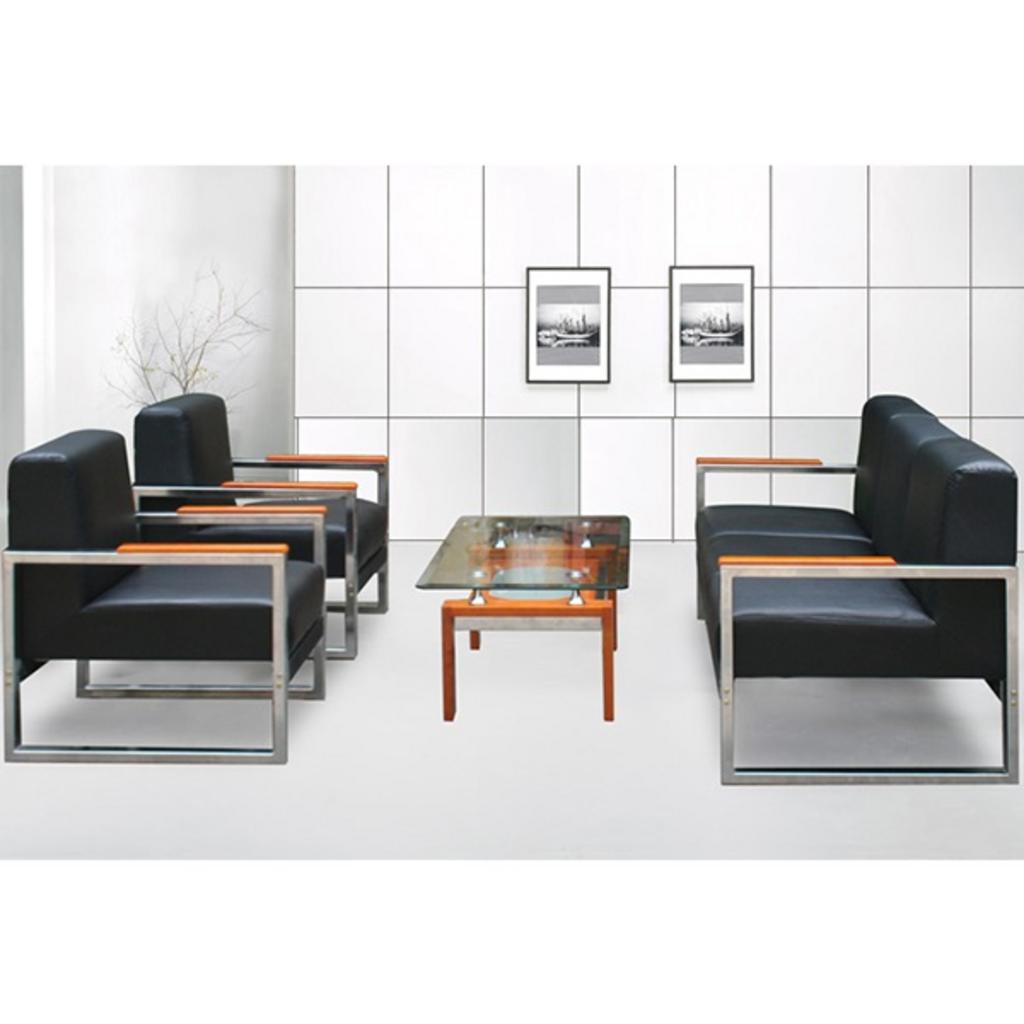 Sofa văn phòng SF80 đặt trong phòng làm việc hiện đại ánh sáng tự nhiên không gian văn phòng sạch sẽ