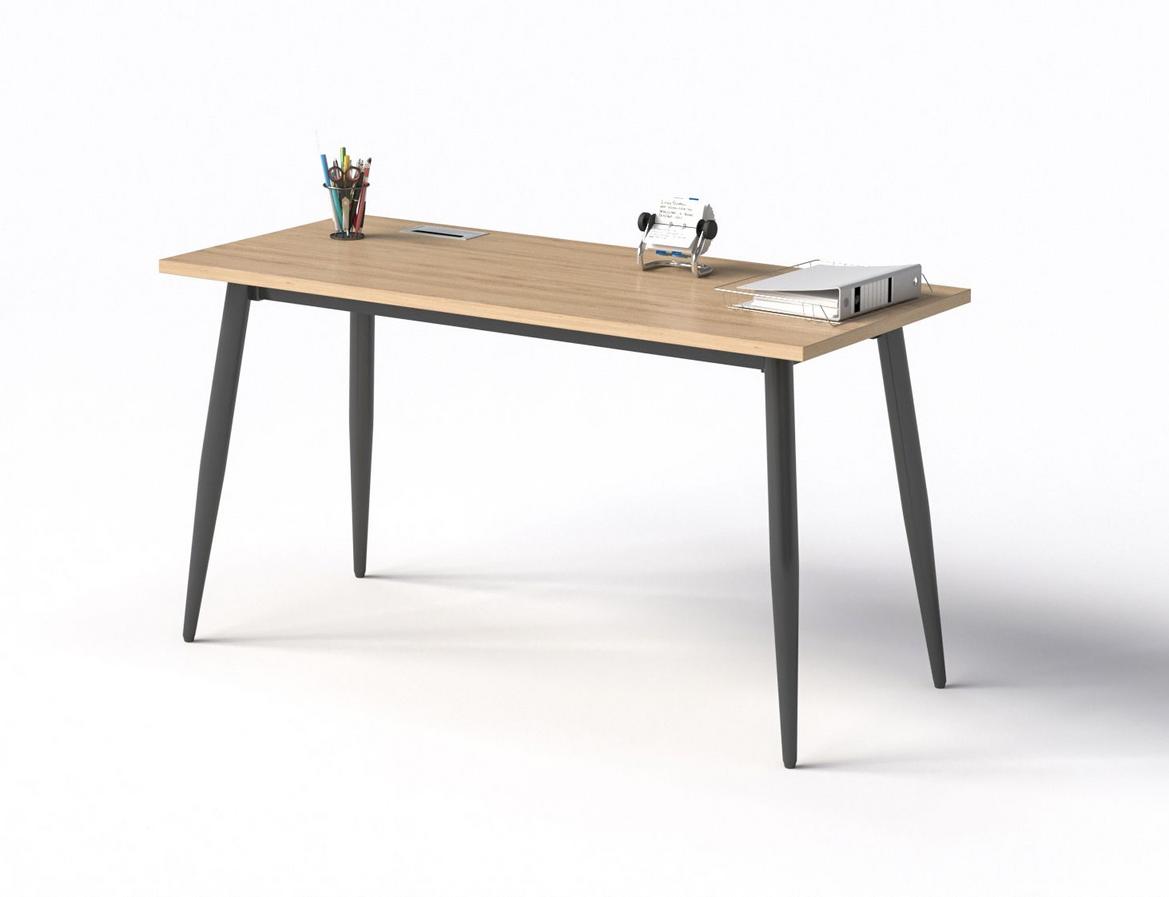 Bàn 1907B12 với mặt gỗ Melamine và chân sắt sơn tĩnh điện