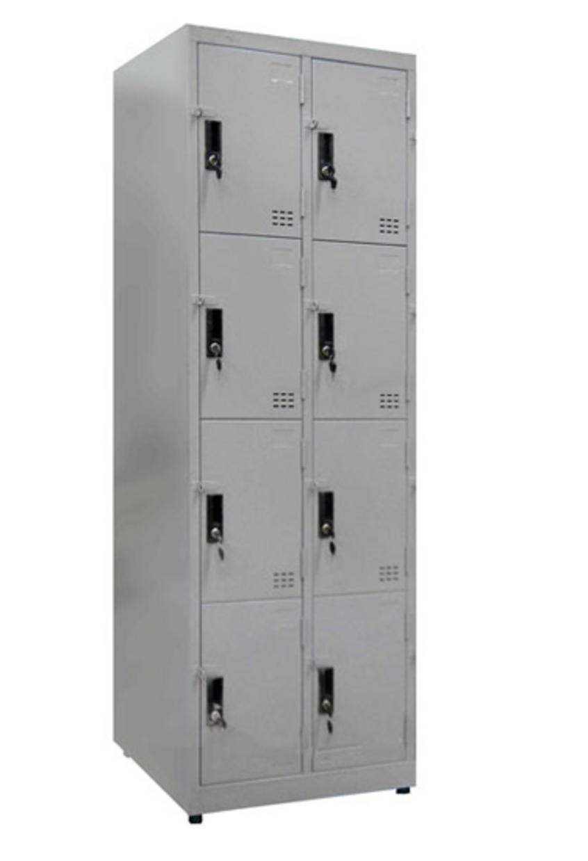 Khóa liền tay nắm kèm tai móc cho phép dùng khóa cá nhân, tăng cường bảo mật.