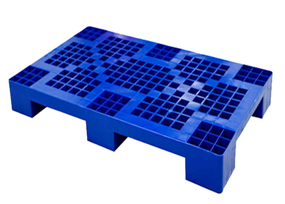 Pallet đơn HDPE 1070 x 600 x 100 mm — nhẹ, bền và dễ vệ sinh.