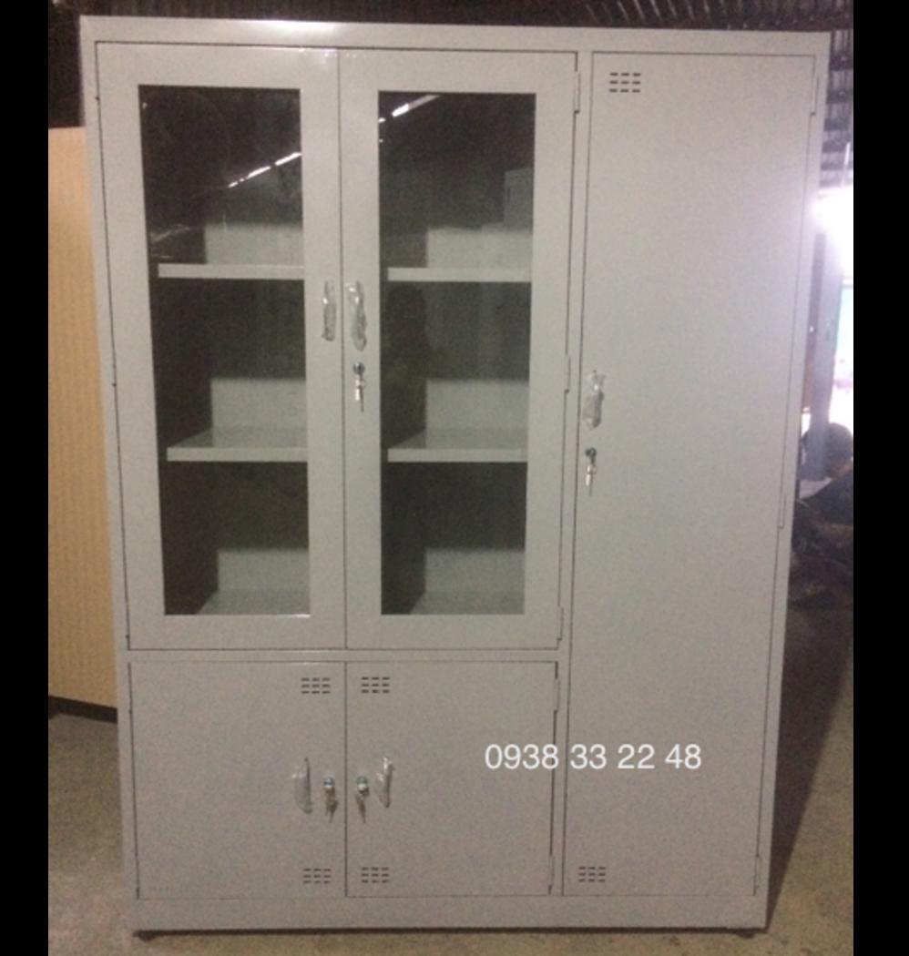 Tủ sắt THS1M35 đặt trong văn phòng — bền bỉ, gọn gàng và chuyên nghiệp.