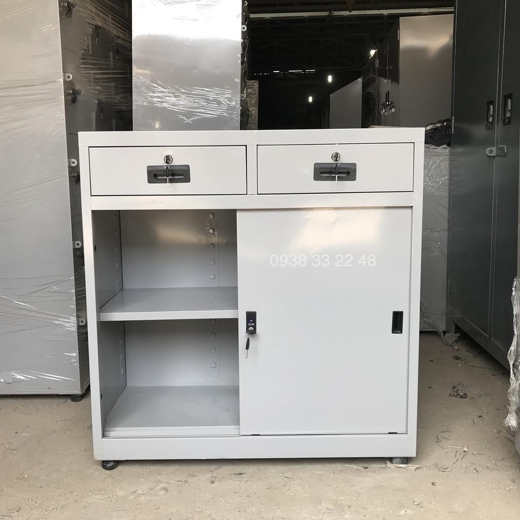 Tủ sắt TL02L2H — thiết kế cửa lùa tiết kiệm không gian, phù hợp phòng làm việc hiện đại.