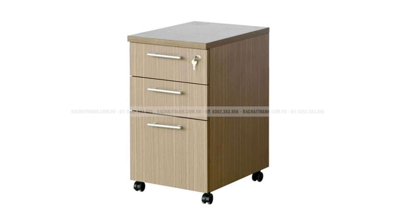 Hộc gỗ HG04 với hệ thống khóa dàn chung giúp bảo vệ tài liệu an toàn và tiện lợi.