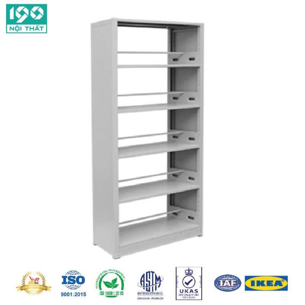 Kích thước tiêu chuẩn giúp giá sách vừa vặn trong nhiều không gian sử dụng.