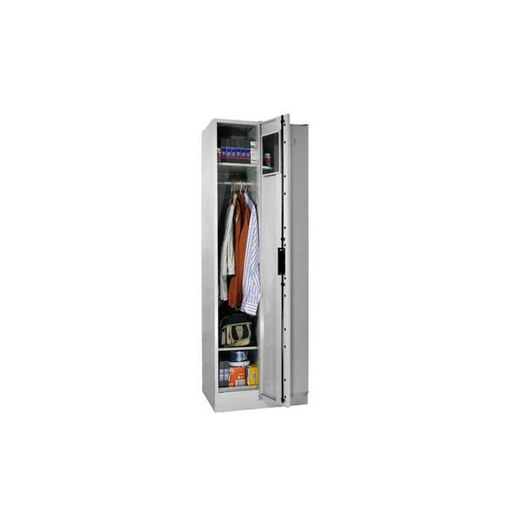 Thiết kế bên trong của tủ sắt TST1-KV với khoang chính, đợt di động và suốt treo quần áo tiện lợi.