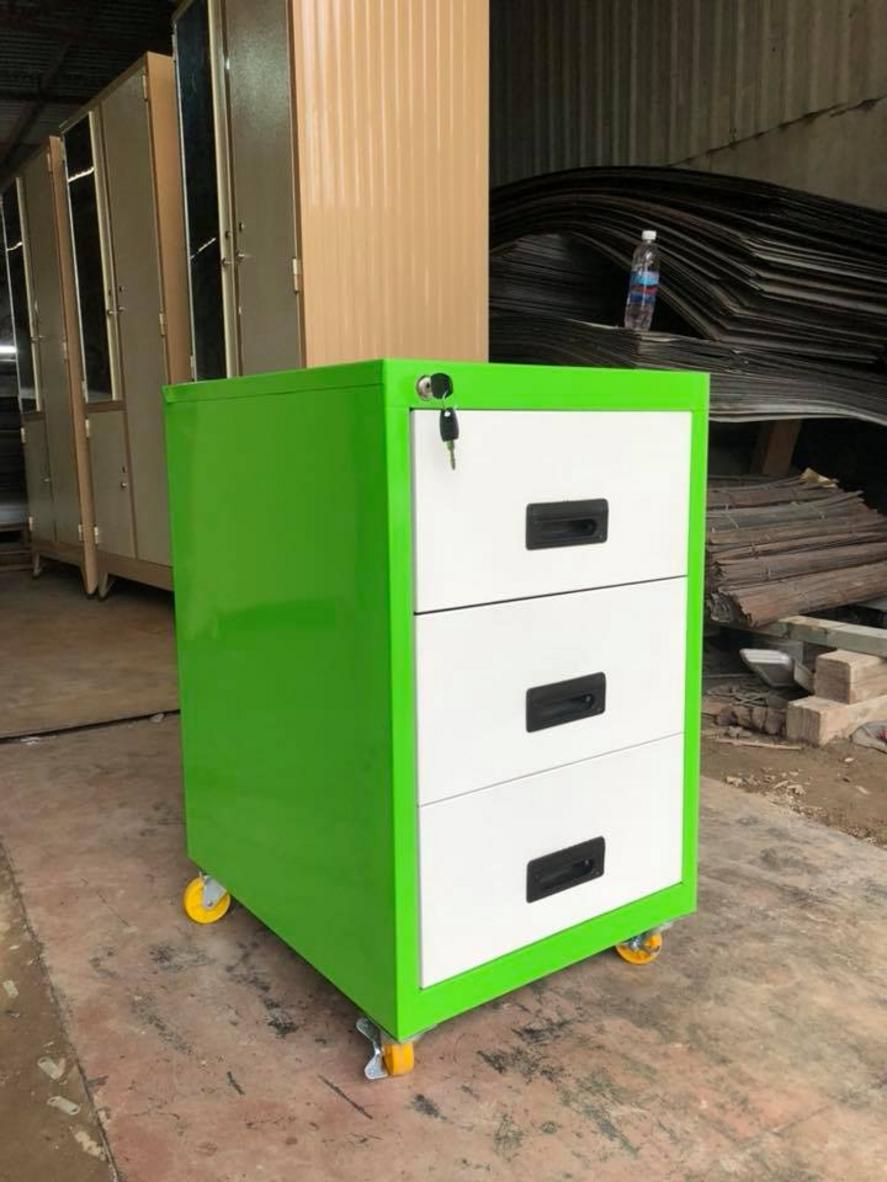 Tủ sắt mini 3 ngăn kéo màu xanh TTL3NKX