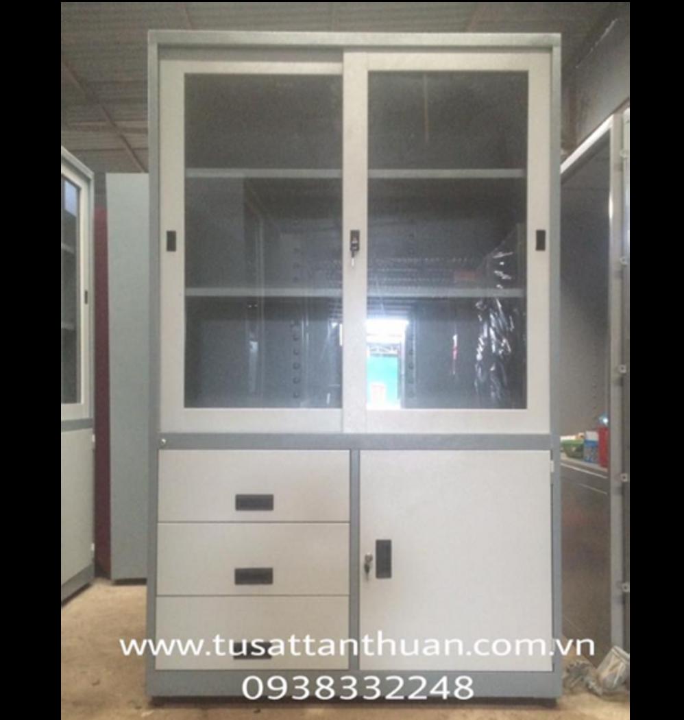 Tủ sắt quân đội 2 cửa lùa TQD2CL