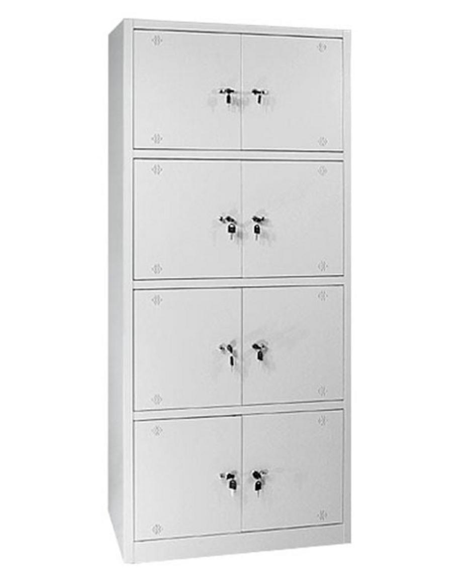 Tủ sắt TS07 với thiết kế 8 ngăn khóa riêng biệt, phù hợp cho văn phòng và gia đình hiện đại.