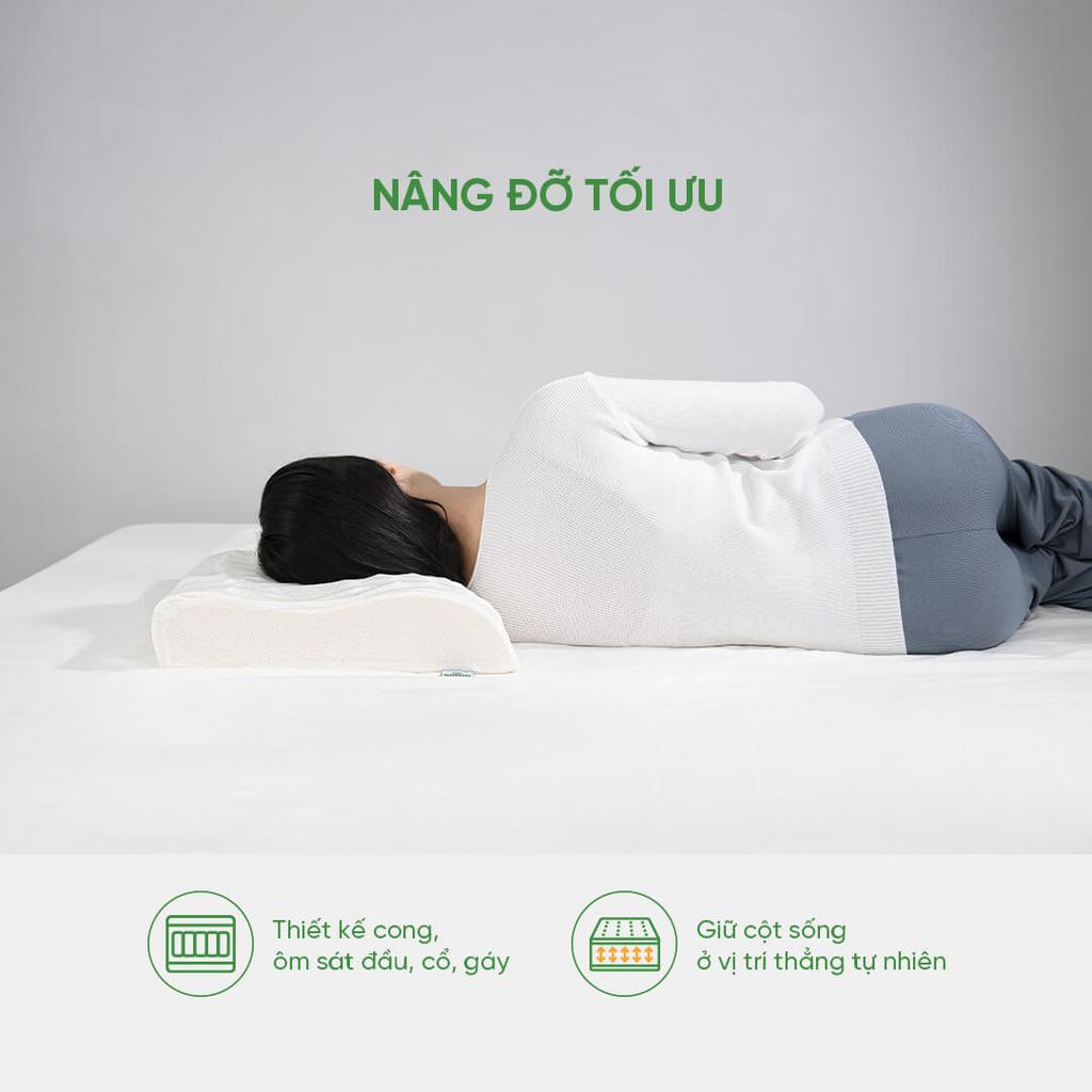Bề mặt gai massage giúp kích thích tuần hoàn và giảm căng cơ vùng cổ‑vai.