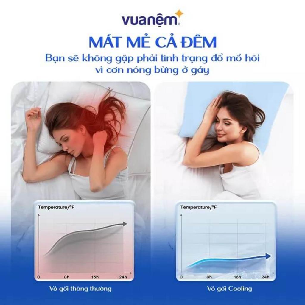 Combo Gối ôm Poppy kèm vỏ cooling — hero image cho cảm giác mát và ôm êm.