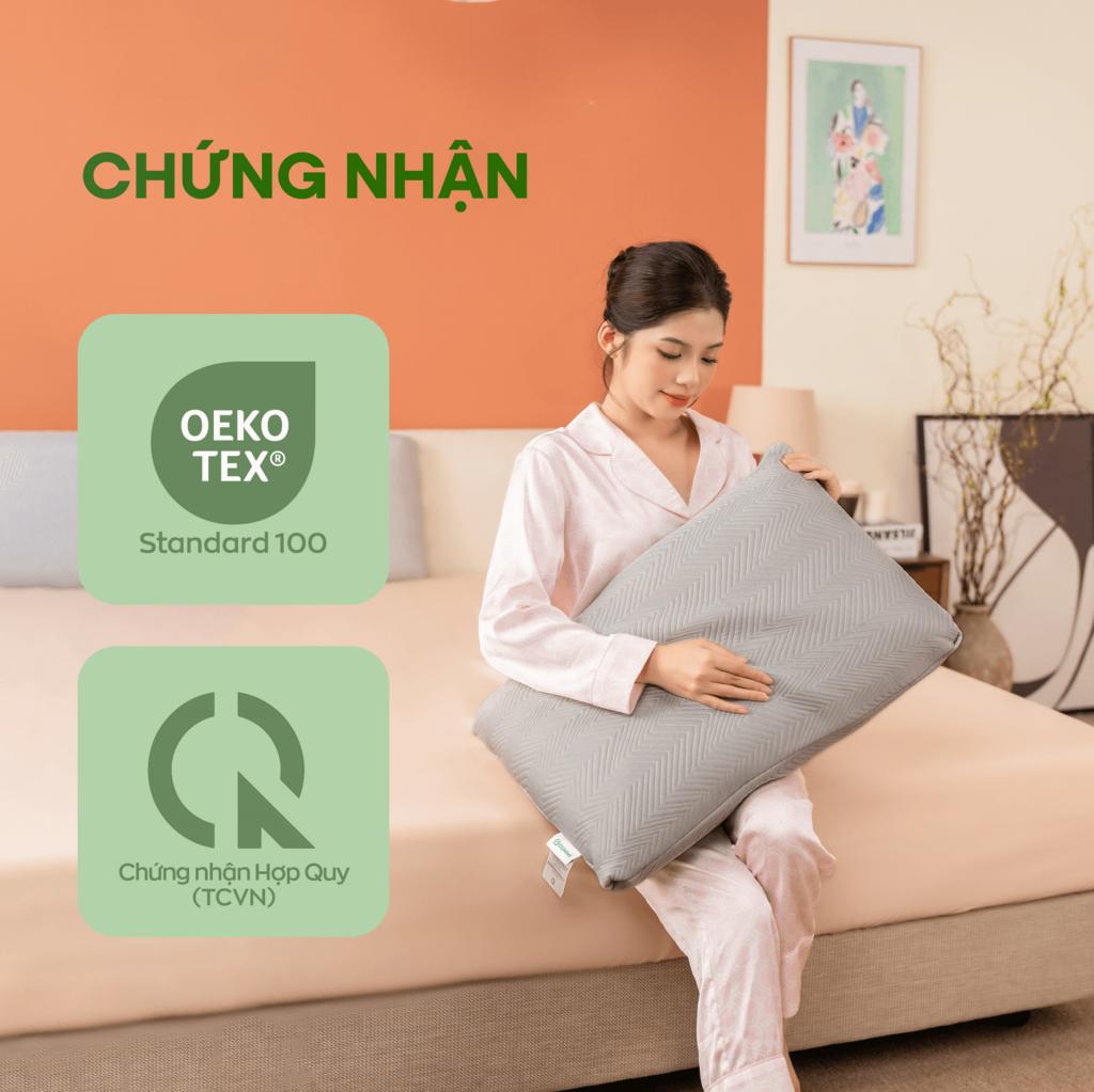 100% cao su thiên nhiên — đàn hồi tự nhiên, giữ form lâu.