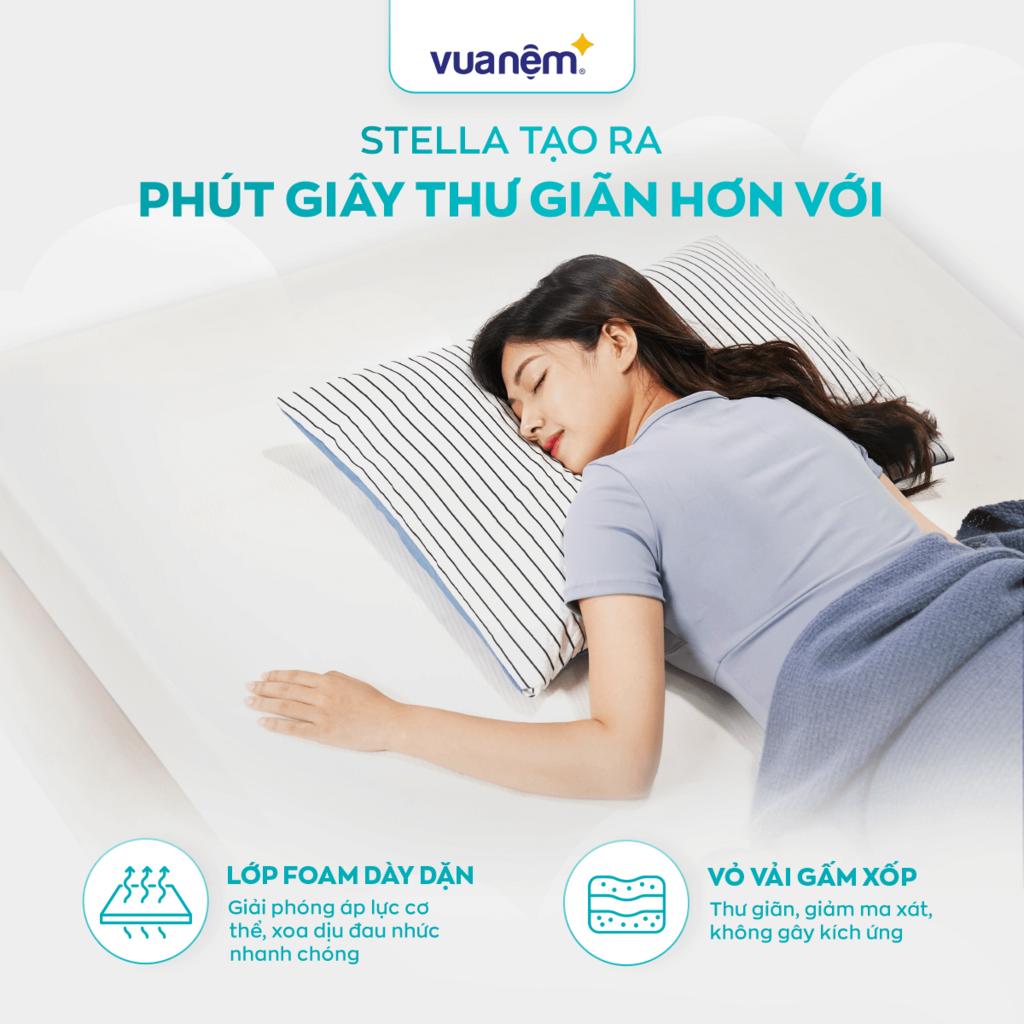 Nệm cao su đa tầng Kim Cương Stella dày 15cm