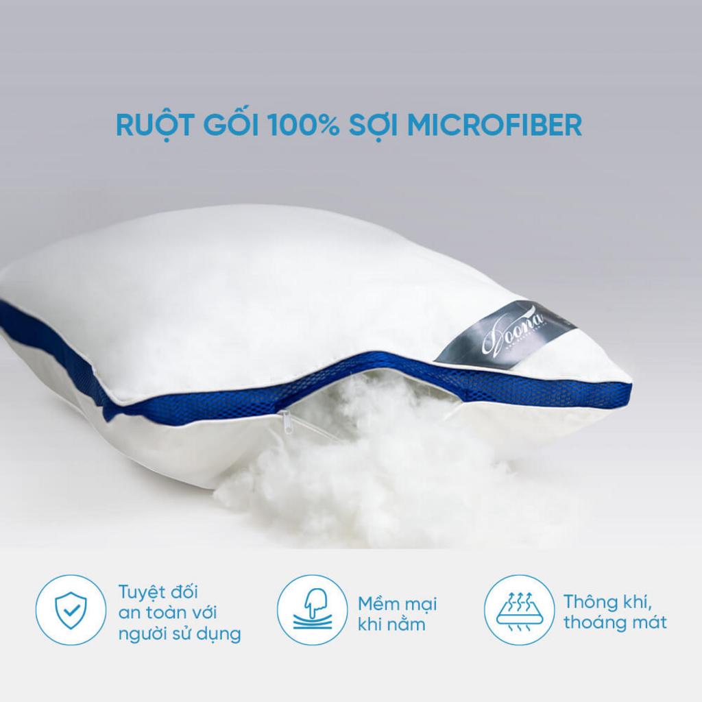 Gối xử lý kháng khuẩn — giảm nguy cơ dị ứng và nấm mốc.