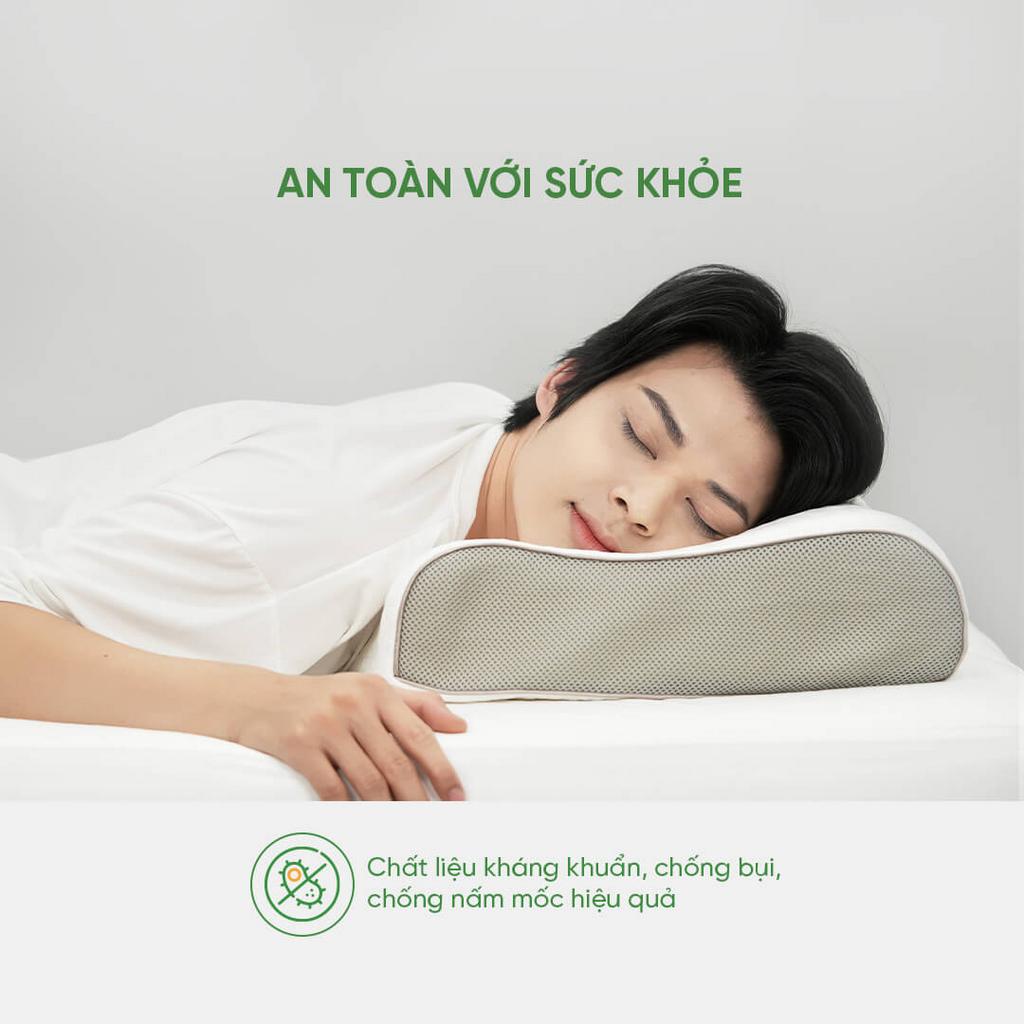 Gối cao su Gummi Contour Massage 100% thiên nhiên công thái học