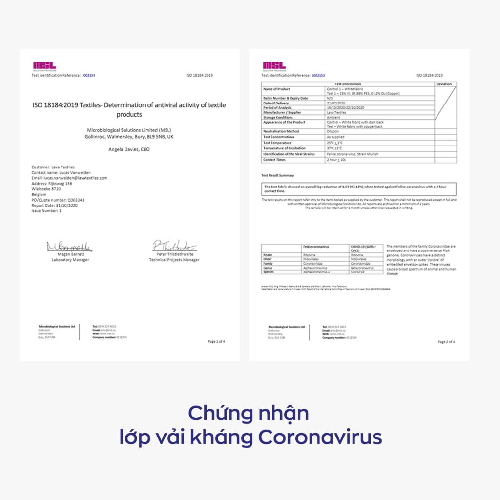 Cắt lớp lõi đục lỗ và vỏ Cool Polyamide cho khả năng thoáng khí tối ưu.