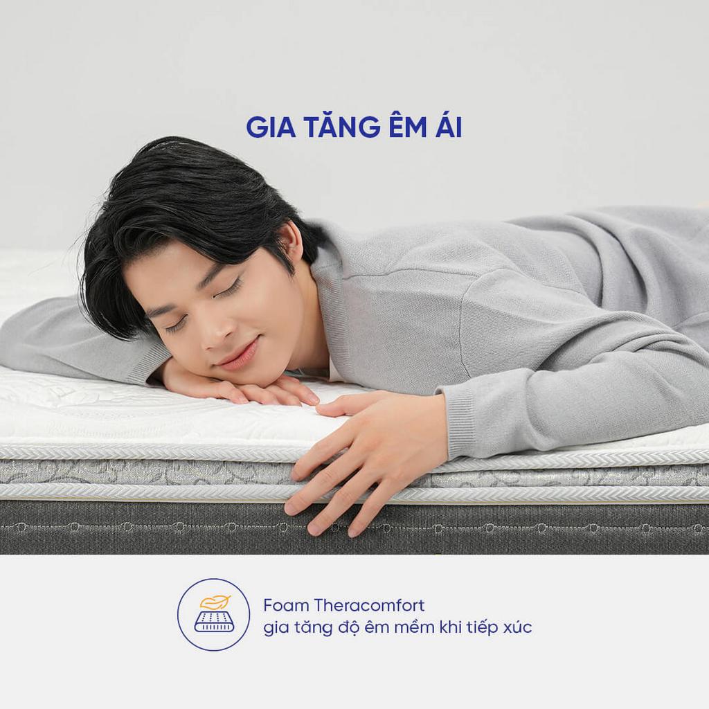 Foam Theracool và vải thoáng khí — thiết kế cho giấc ngủ mát mẻ.