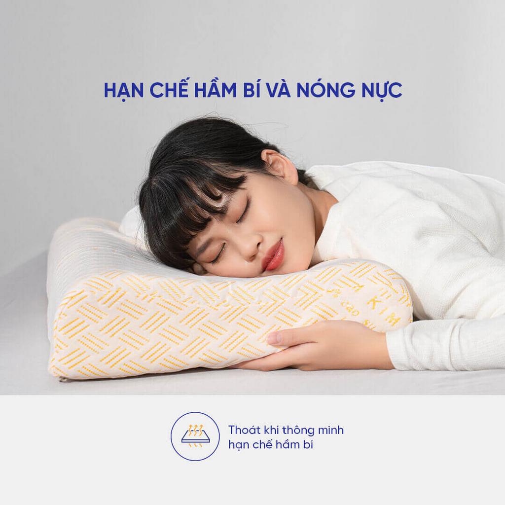 Gối cao su Kim Cương lượn sóng B