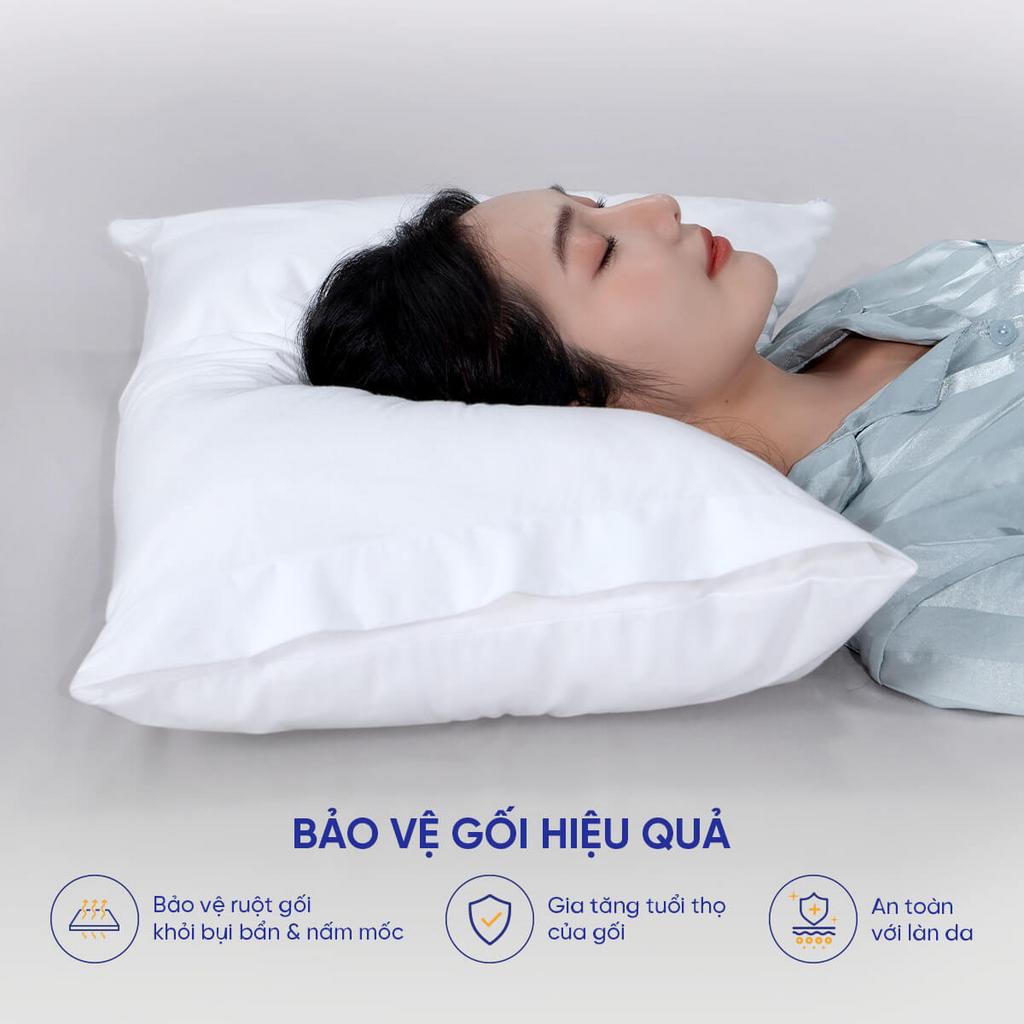 Vỏ bảo vệ gối Doona TENCEL — mềm mịn, chống thấm và thoáng khí.