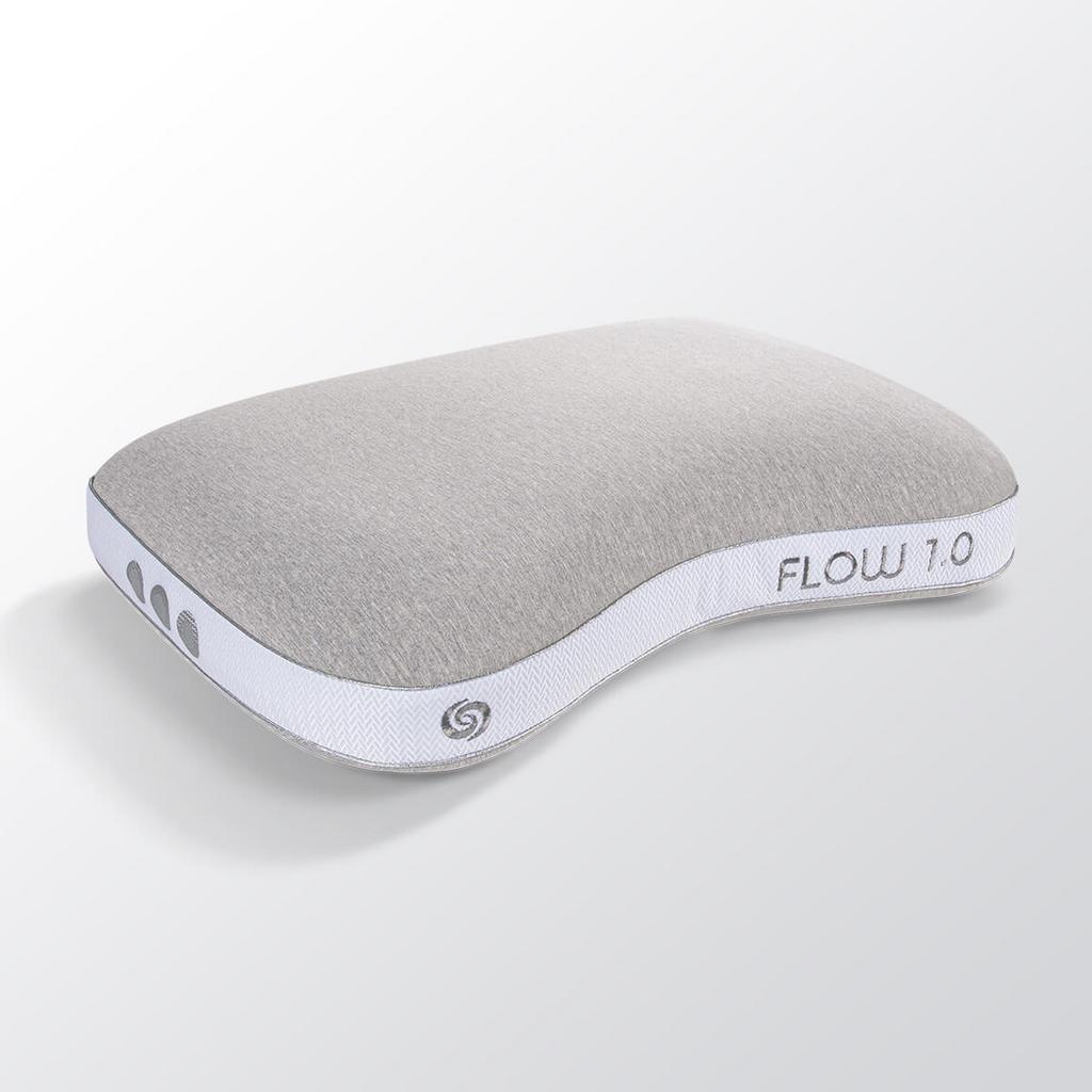 Gối Bedgear Flow Cuddle — thiết kế ôm sát cổ-vai, vỏ Air‑X thoáng mát.