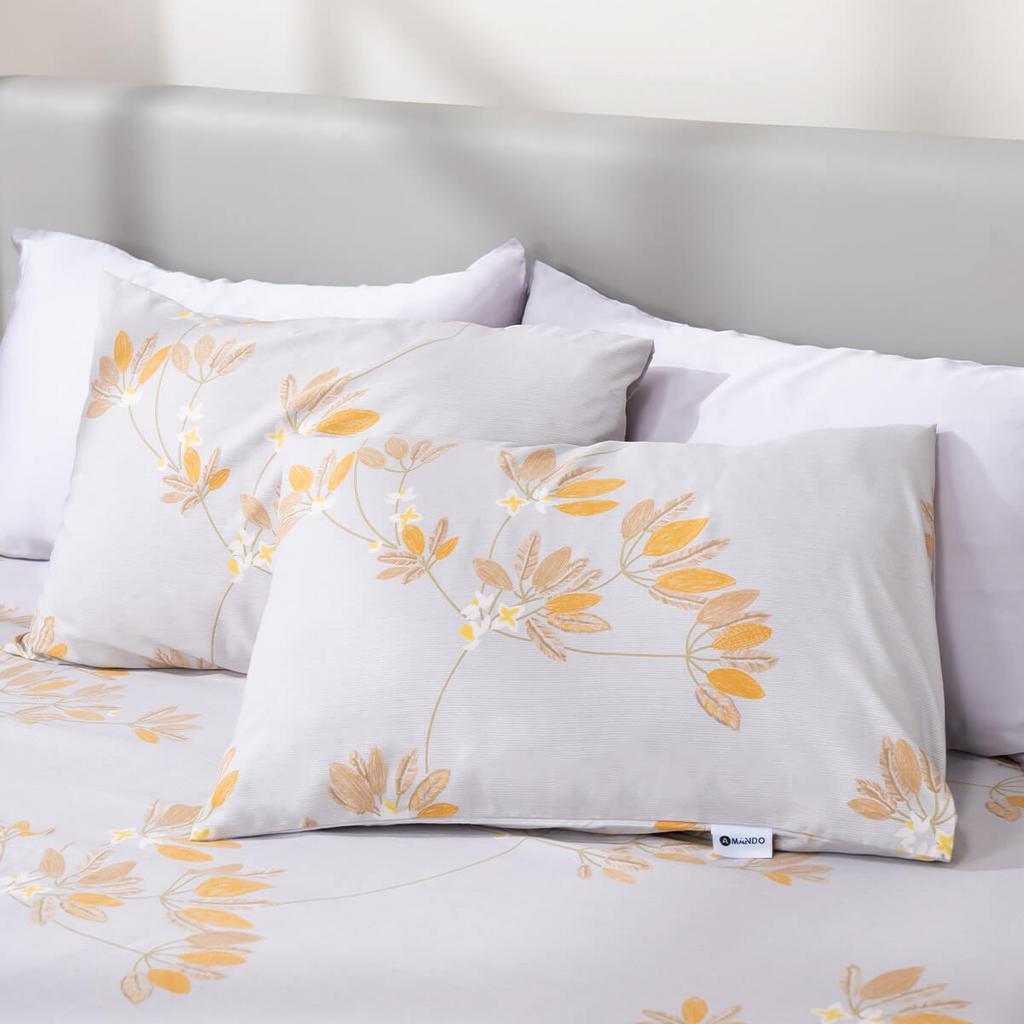 Bộ ga chun Tencel Amando Celia TP008 trải giường đẹp, tôn chất liệu mát và mềm mại.