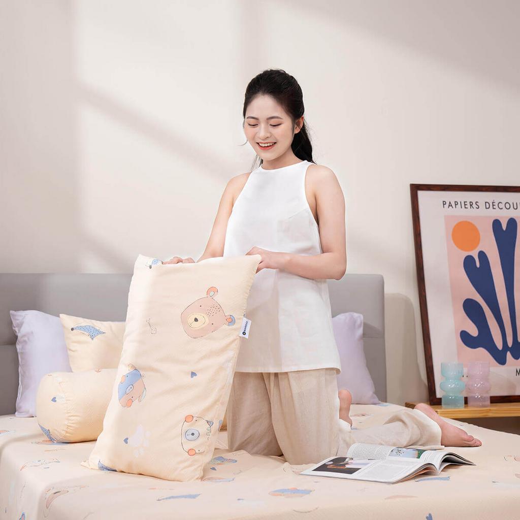Bộ ga chun tencel Amando Celia 4 chi tiết TP010