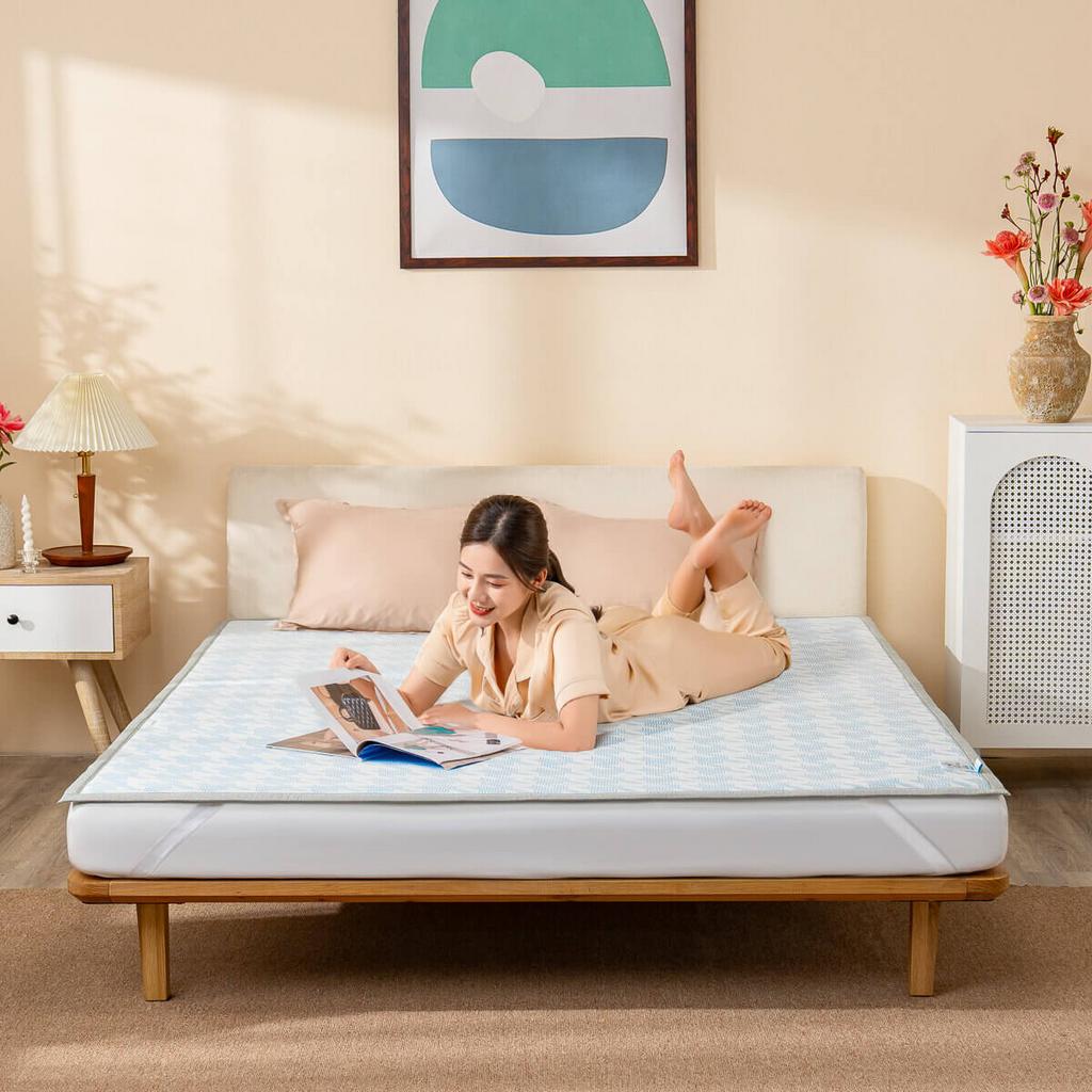Chiếu điều hòa Doona Wave 5D — ngủ mát hơn, thoáng khí hơn mà không cần điện.