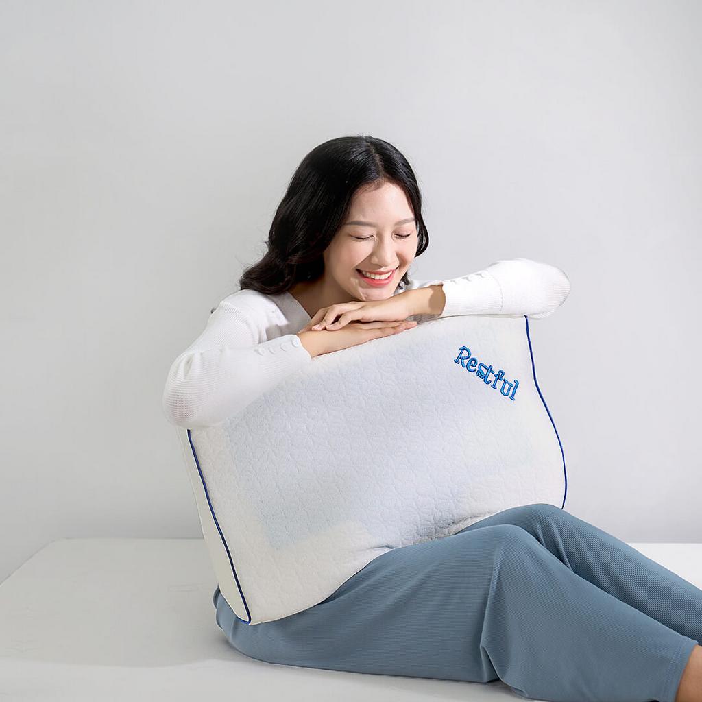 Gối Doona Restful - Thiết kế công thái học, Gel Cool làm mát, vỏ tháo rời.