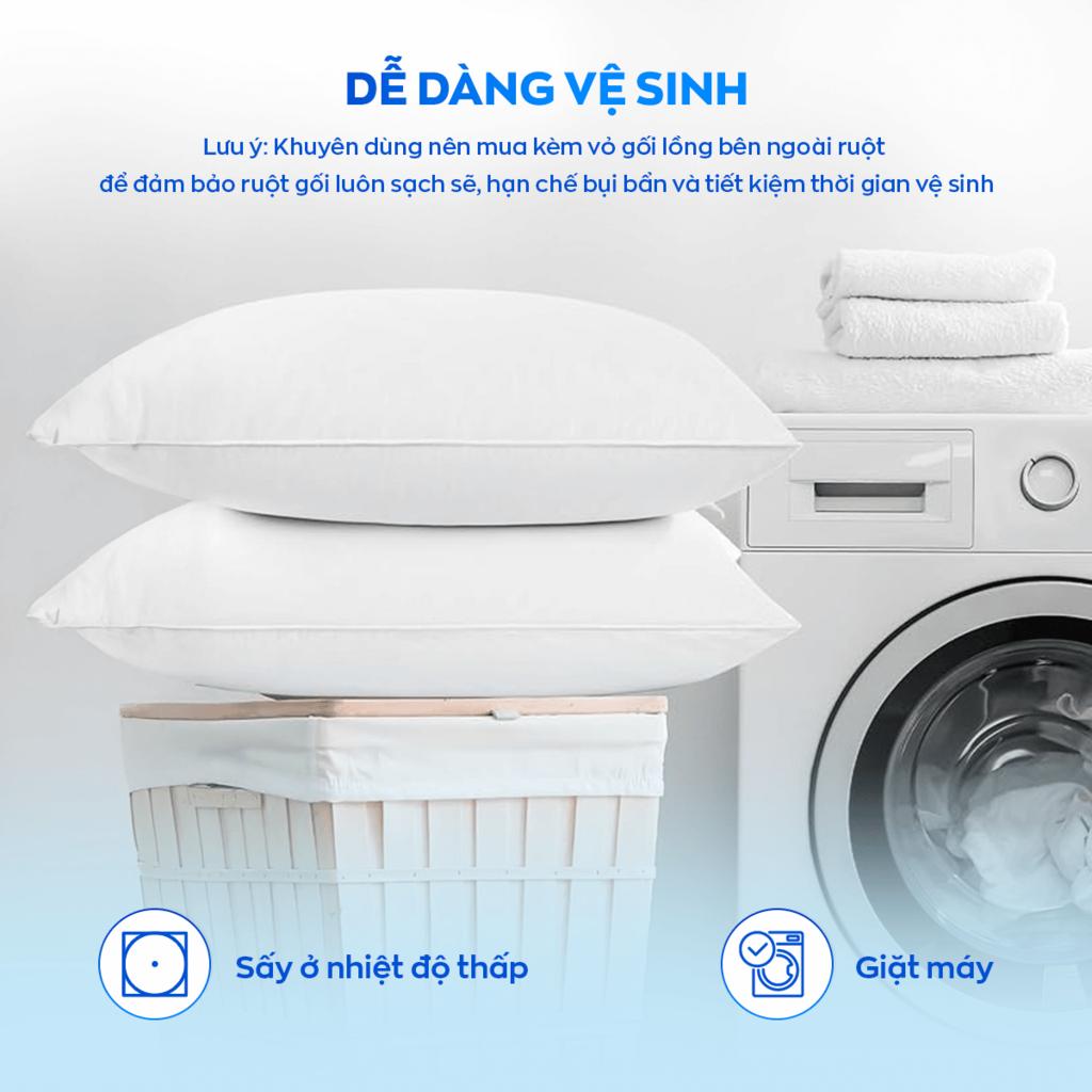 Gối Goodnight Mochi: mềm mại, đàn hồi, chuẩn khách sạn 5 sao.