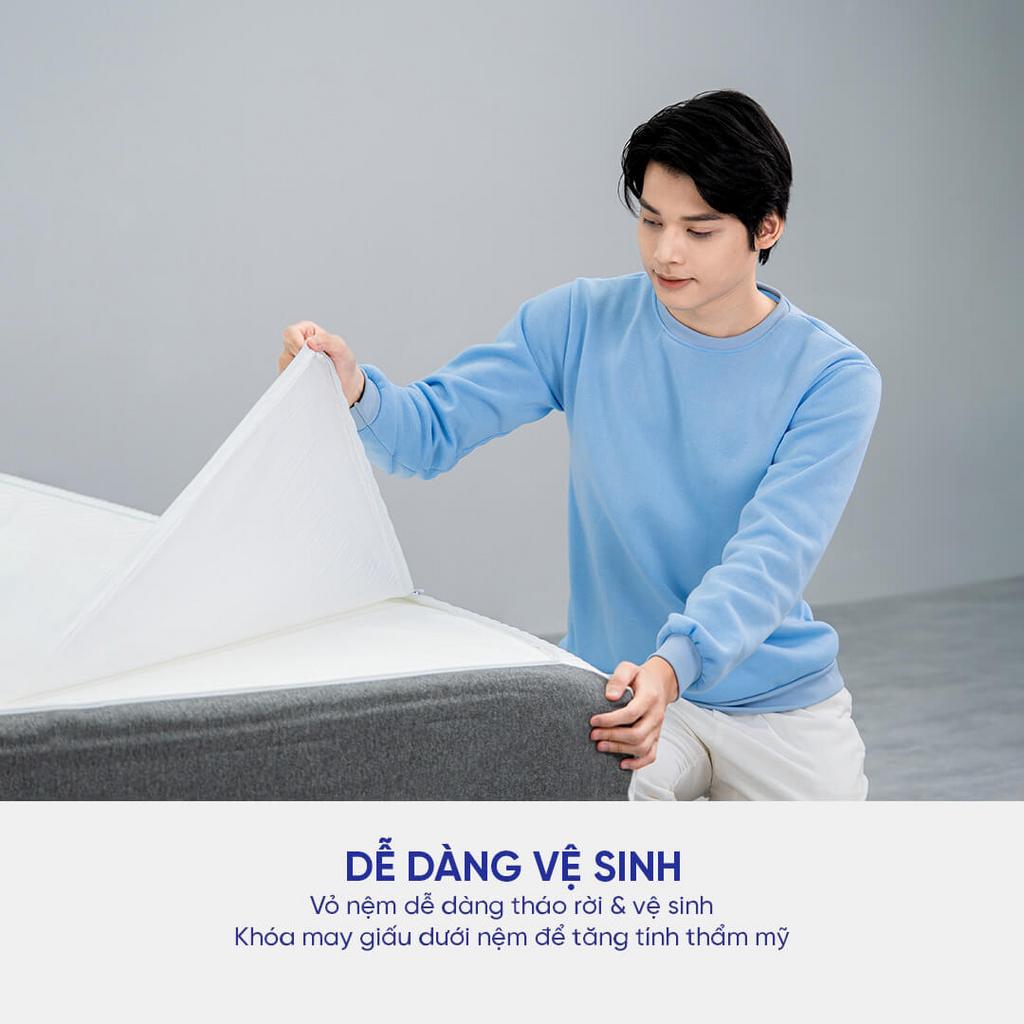 Nệm foam Amando LAmore 20cm — Ôm trọn cơ thể, mát mẻ cho giấc ngủ sâu.