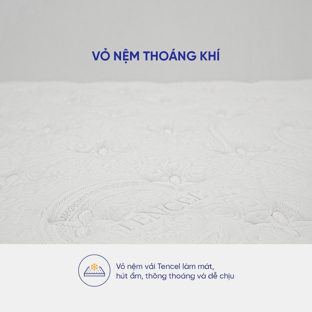 Hero shot: Nệm Therapedic Premium Innergy 28cm trong phòng ngủ hiện đại.