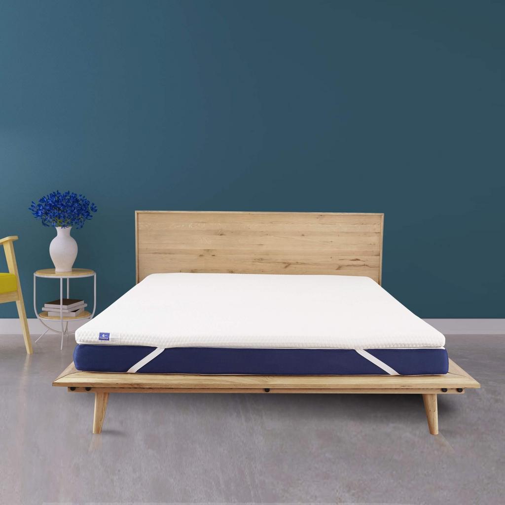 Topper Goodnight Carina: mát lạnh, ôm sát, dễ cuộn gọn — giải pháp làm mát và chống khuẩn cho nệm cũ.
