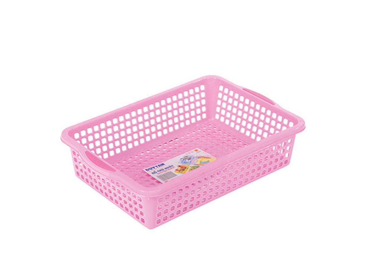 Rổ chữ nhật 2T2 (335 x 220 x 80 mm) — nhiều màu, an toàn cho thực phẩm, dễ vệ sinh.