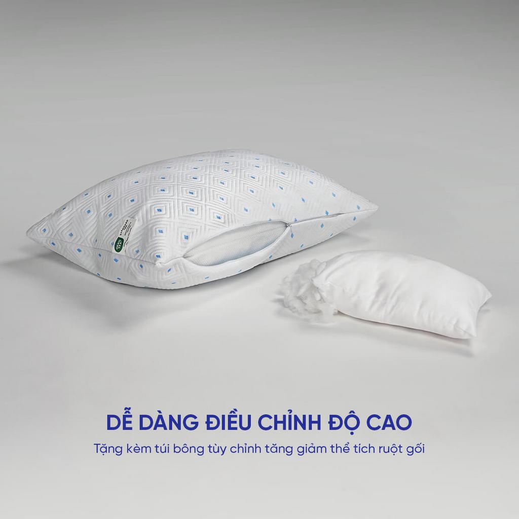 Gối lông vũ nhân tạo Amando Coolflex cao cấp tùy chỉnh độ cao