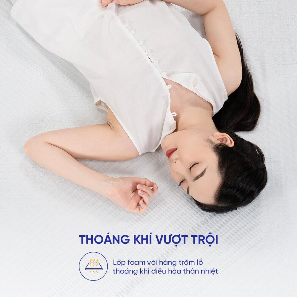 Nệm foam Comfy Cloud 1.0 thoáng khí vượt trội dày 12cm