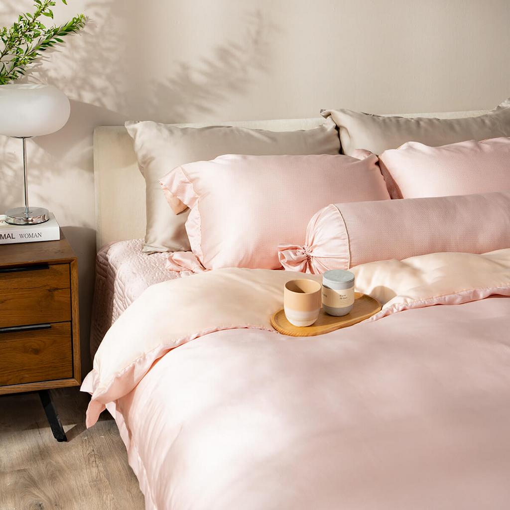 Bộ chăn ga phủ chần Lụa Tencel cao cấp Amando Élan 5 chi tiết TC002
