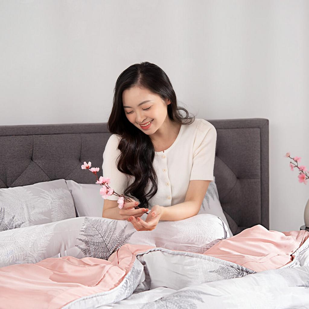 Bộ chăn ga phủ tencel Amando Confident TC63 5 chi tiết