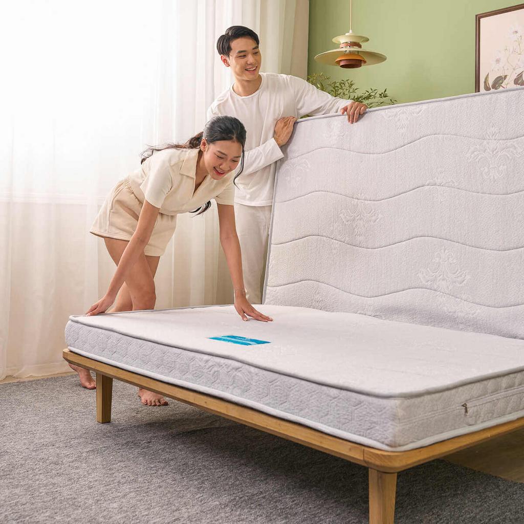 Nệm bông ép cao cấp Wonjun Pure Premium nâng đỡ vững chắc dày 12cm gấp 2