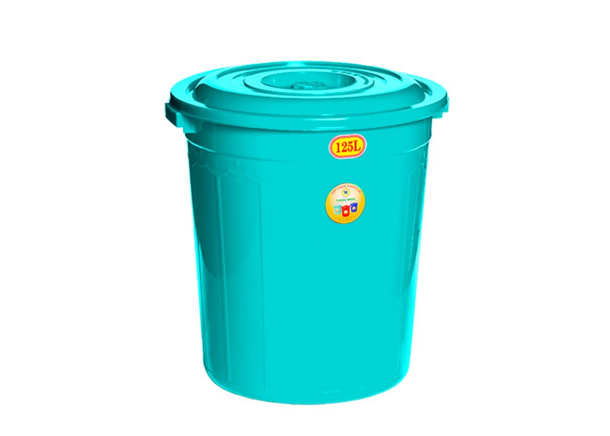 Thùng 125 lít No.T003 — dung tích lớn, nắp kín, lựa chọn màu sắc cho phân loại.