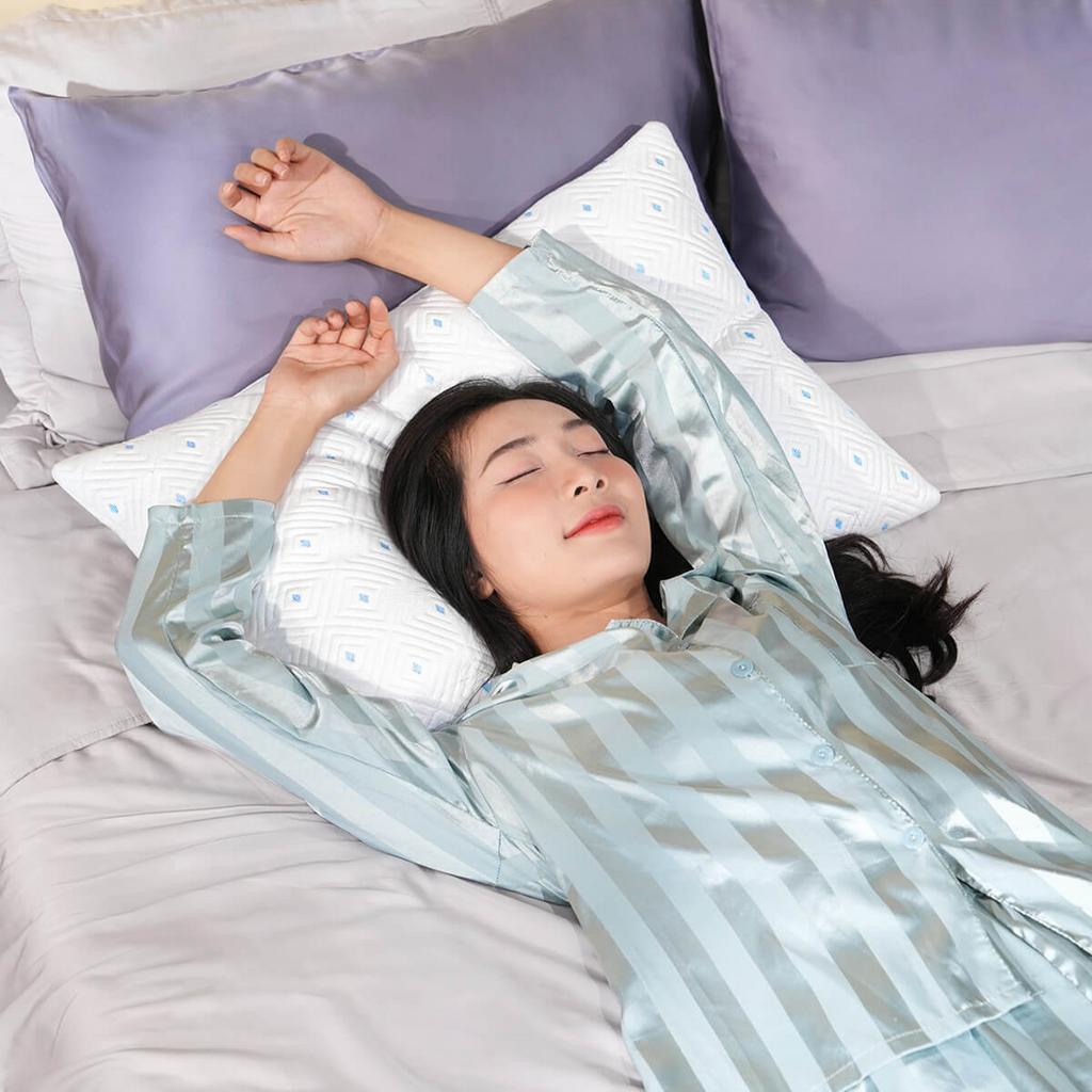 Gối lông vũ nhân tạo Amando Coolflex cao cấp tùy chỉnh độ cao