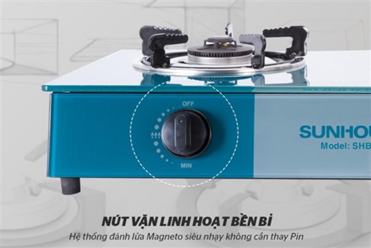 BẾP GAS DƯƠNG KÍNH SUNHOUSE SHB3336 — bếp đôi sang trọng, dễ vệ sinh và tiết kiệm gas.