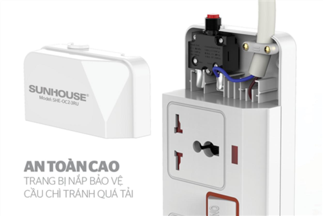 Dây 2.5m và công suất 2500W — thoải mái bố trí trong nhà.