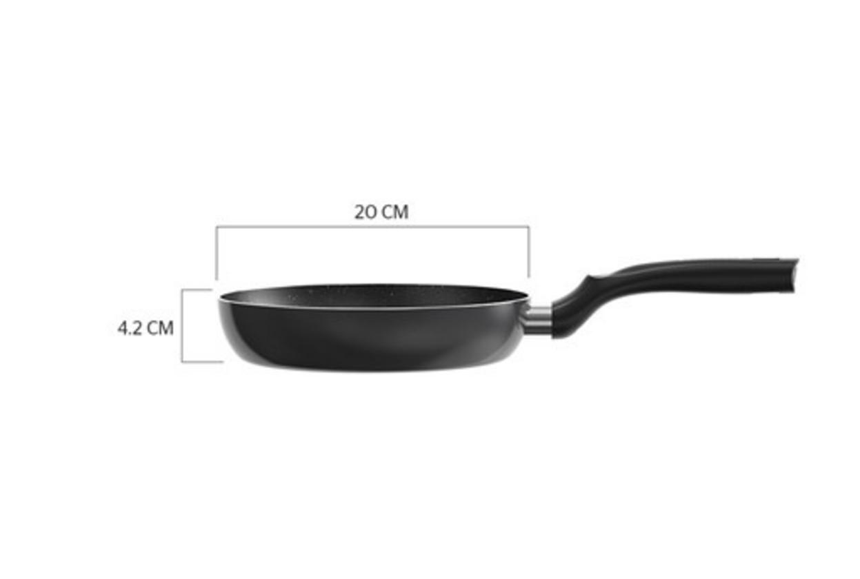 CHẢO CHỐNG DÍNH SUNHOUSE CT20 PLUS — 20cm, lớp vân đá, tay cầm chịu nhiệt.