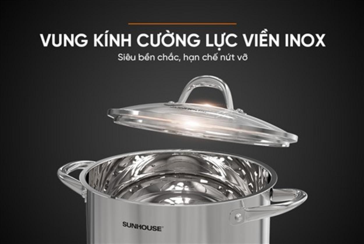 Đáy 3 lớp Impact Bonding — truyền nhiệt nhanh, phẳng và bền.
