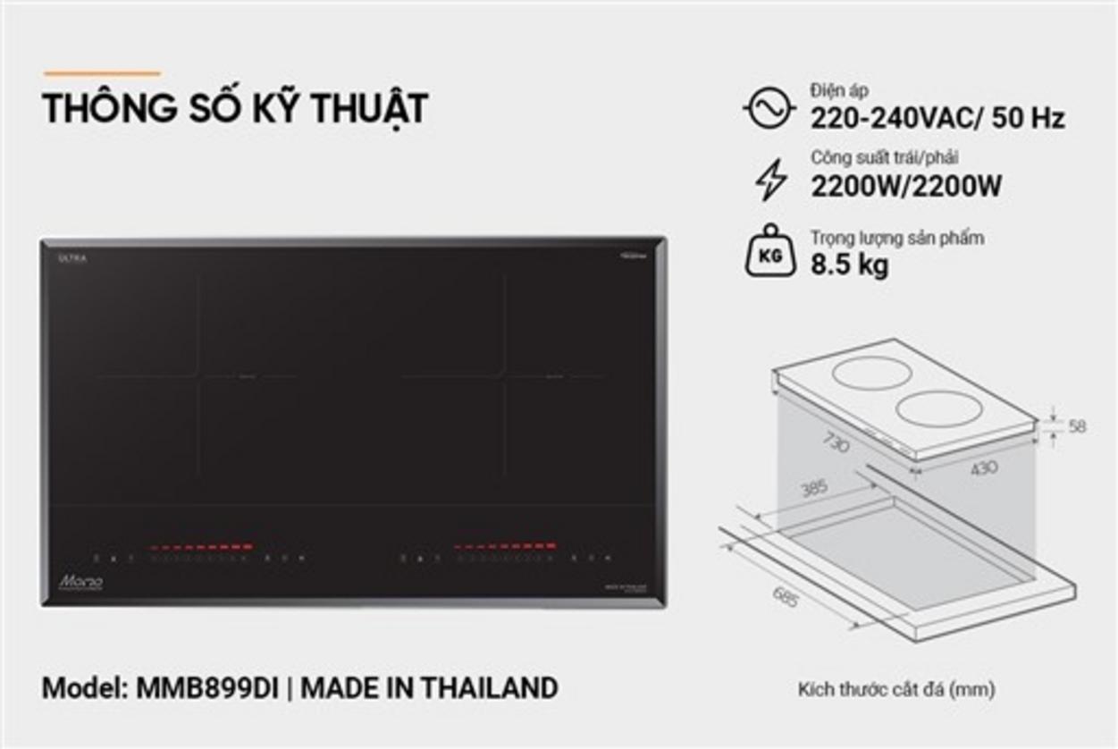 BẾP ĐÔI SUNHOUSE MMB899DI — thiết kế hiện đại, phù hợp bếp gia đình.