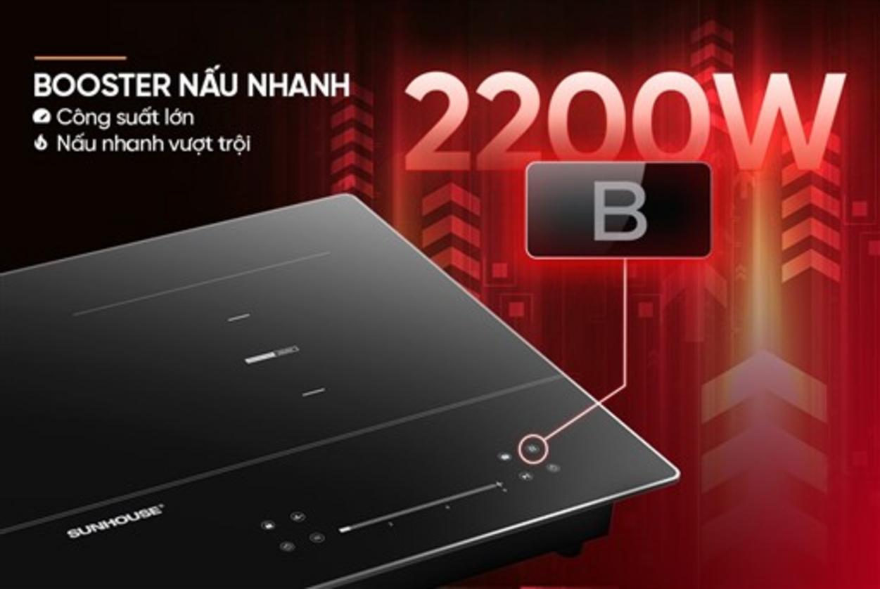 BẾP ĐÔI SUNHOUSE SHB82012 — Nấu 2 món cùng lúc: nhanh, sạch và an toàn cho gia đình.