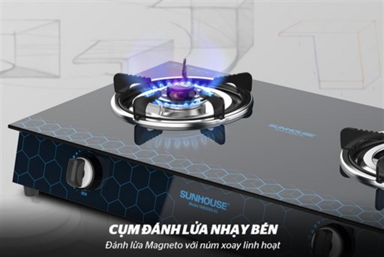Magneto & kiềng 5 chân — thao tác nhẹ nhàng, ổn định khi nấu.