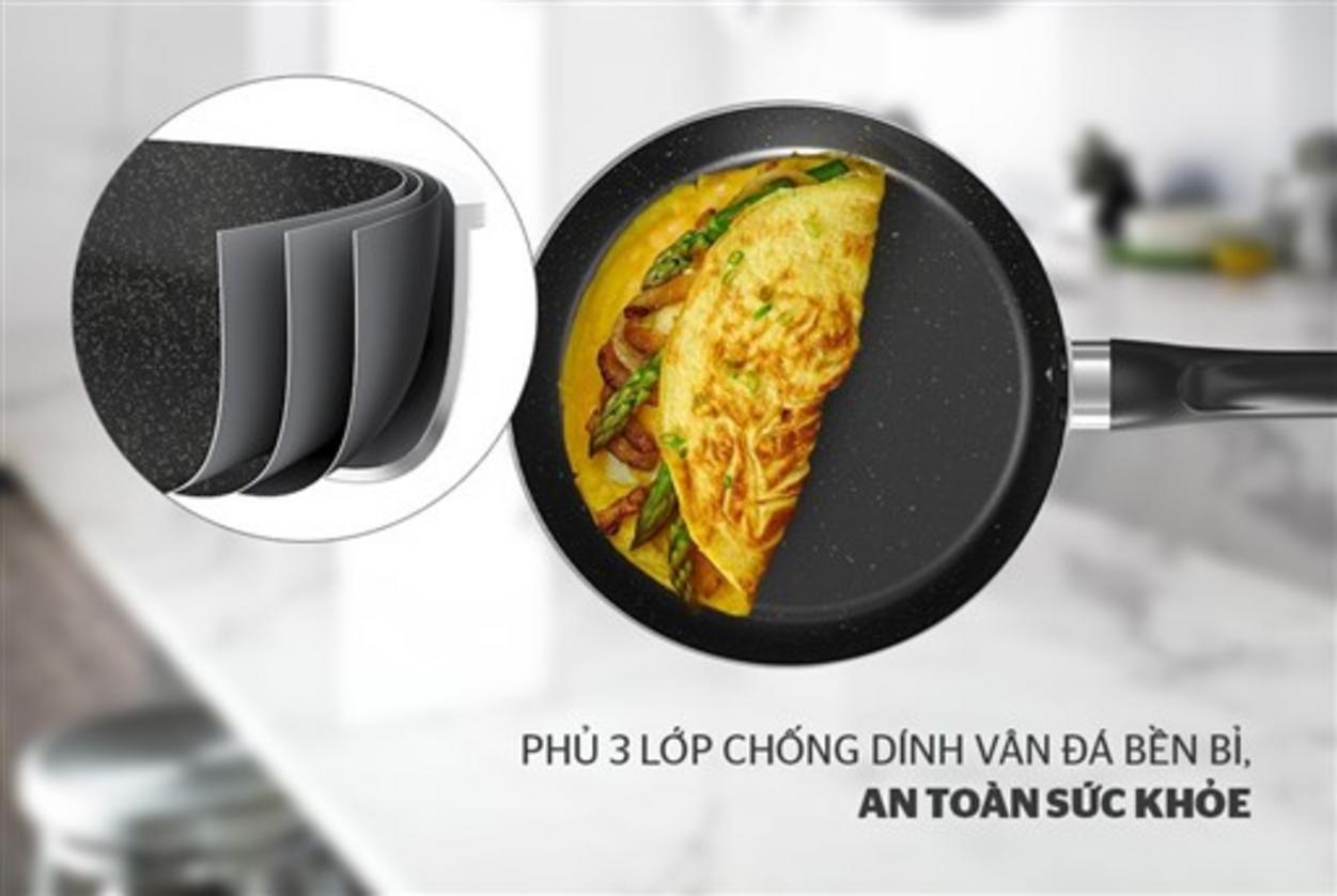 Nhôm tấm + 2.1mm — Nấu nhanh, ít hao năng lượng.