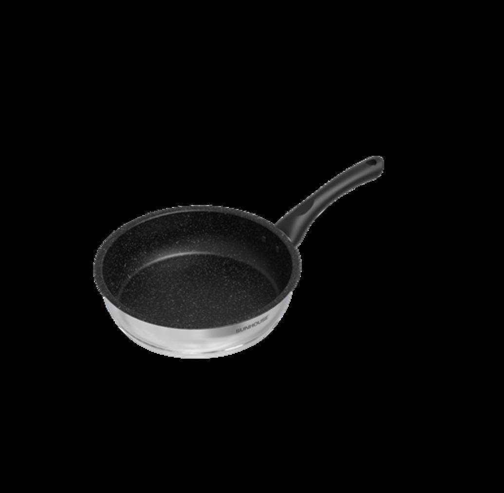 Thân inox 201, cán Bakelite — bền và tiện dụng.