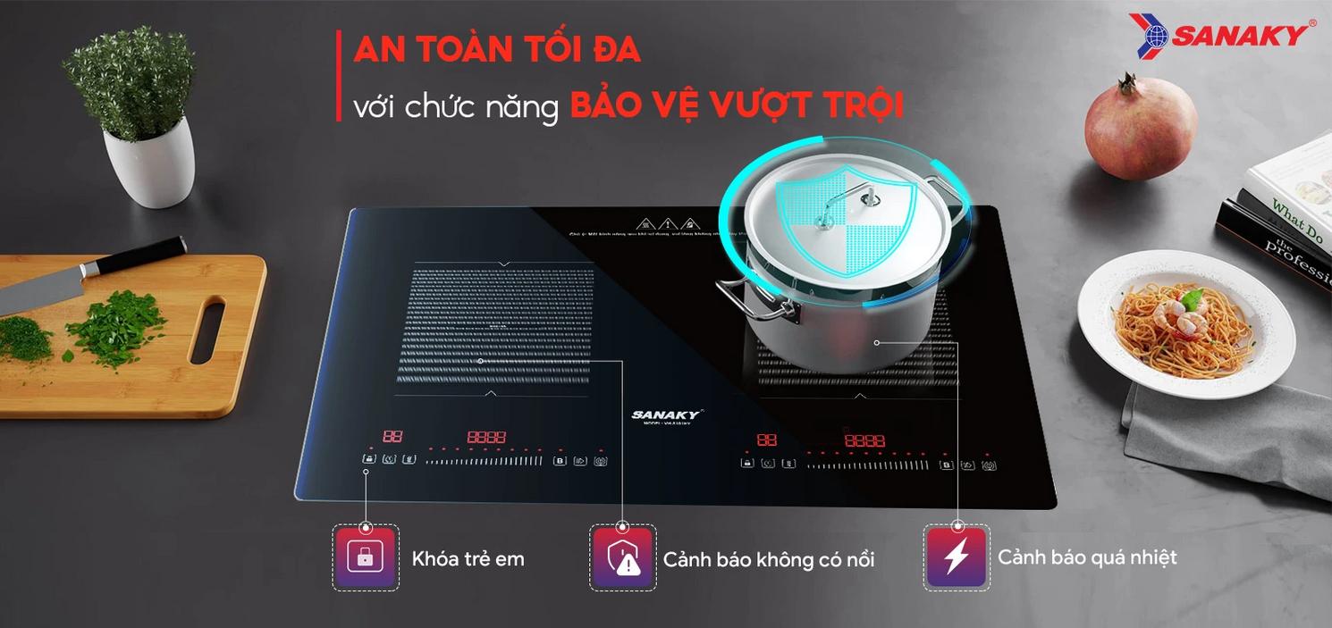 Tính năng an toàn toàn diện — phù hợp gia đình có trẻ nhỏ.